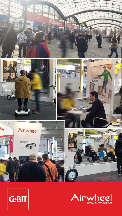 Airwheel平衡車登陸德國漢諾威CeBIT2016展會(圖1) Airwheel平衡車登陸德國CeBIT大展