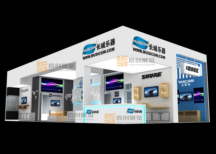 長(zhǎng)城樂器  展會(huì)裝修設(shè)計(jì)(圖1)